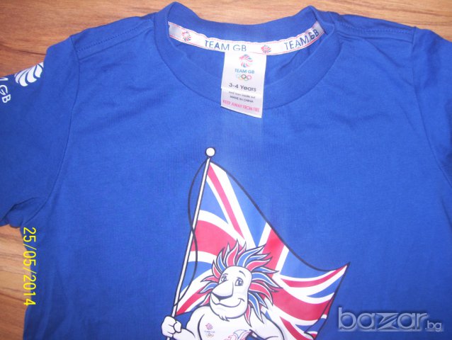 сини детски тениски с лъвче на адидас-размер-98-104 , снимка 3 - Детски тениски и потници - 7485826