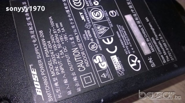 ПОРЪЧАНО-bose-18/+18v-захранване за док станция-внос англия, снимка 7 - Слушалки и портативни колонки - 19645677