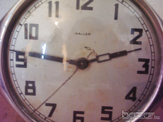HALLER стар часовник с будилник, снимка 3 - Антикварни и старинни предмети - 6863814