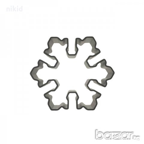 малка снежинка заоблени върхове метална форма резец за украса с фондан захарно тесто сладки и др.