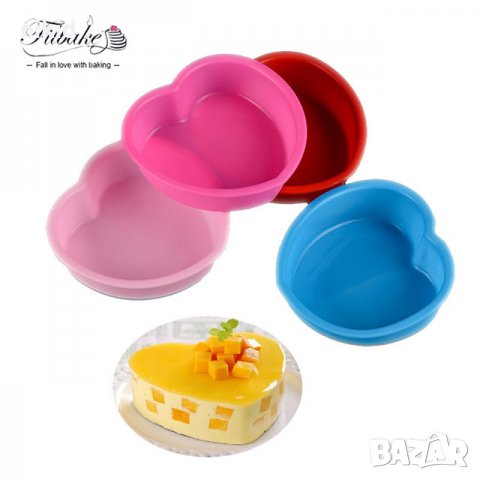Гладко сърце средна силиконова форма калъп силиконова форма дълбока отливка сапун гипс желе кекс