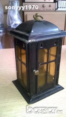 Фенер-метален-17х10х10см-внос швеицария, снимка 9 - Антикварни и старинни предмети - 17868797