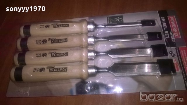 powerfix-хром ванадиеви длета 4бр-немски и висококачествени, снимка 2 - Други инструменти - 19961247