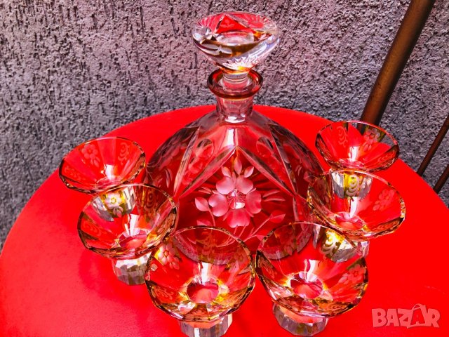 Кристален сервиз Бохемия от нач.на ХХв., снимка 8 - Антикварни и старинни предмети - 13474807