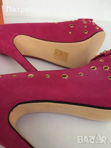 Естествена кожа велур обувки на висок ток Dolly bird номер 38, снимка 8 - Дамски обувки на ток - 24303569