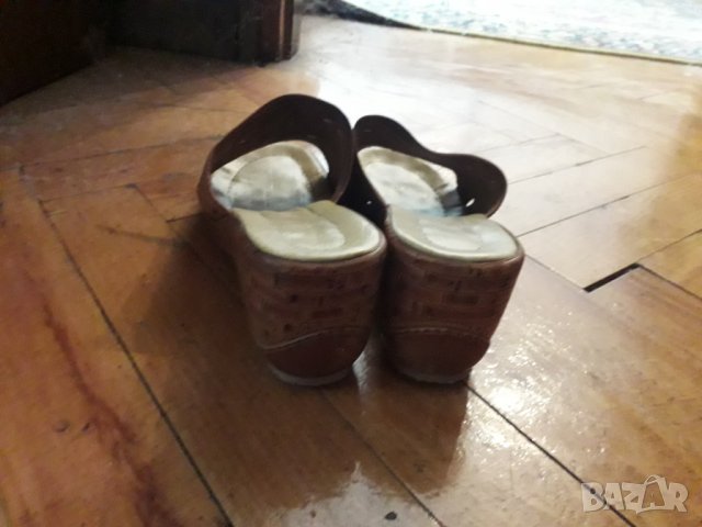 Дамски кожени чехли №38, снимка 4 - Чехли - 26101979