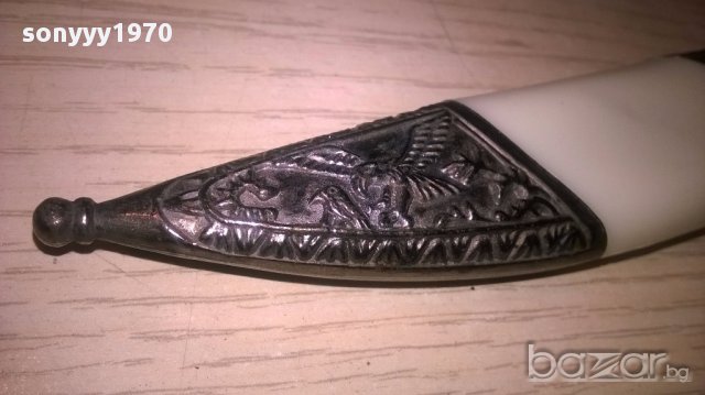 Красив и стилен нож с кания-21/4см-внос швеицария, снимка 5 - Антикварни и старинни предмети - 16095360