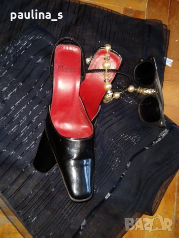 Уникални италиански обувки "Ness" естествен лак, снимка 2 - Дамски обувки на ток - 25030188