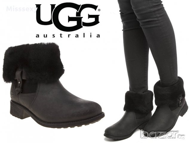 ПРОМО 🍊 UGG AUSTRALIA 36/37 номер 🍊 Дамски водоустойчиви боти от ест. кожа и вълна нови с кутия, снимка 8 - Дамски боти - 20264981