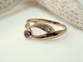 Златен пръстен с цирконии (Петя) 2.16 грама/№59.5-60, снимка 4