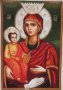 Гоблен "Троянска Св. Богородица Троеручица", 22*29см, снимка 1 - Гоблени - 11444220