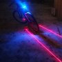 2 Лазерен +5 LED заден стоп за колело велосипед Предупреждение с Мигаща светлина на лампата за Безоп, снимка 1 - Аксесоари за велосипеди - 21954290