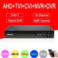 6в1 Мултихибриден 16 Канален 4M-N Hexaplex XVR DVR за AHD CVI TVI XVI IP CVBS 4MPx,3MPx,2MPх Камери, снимка 1 - Комплекти за видеонаблюдение - 23904626