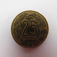 Централни Африкански Щати - 25 франка, 1996 г. - 183m , снимка 2 - Нумизматика и бонистика - 17420753