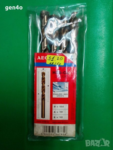 Кобалтова бургия за метал фи 13 AEG, снимка 1