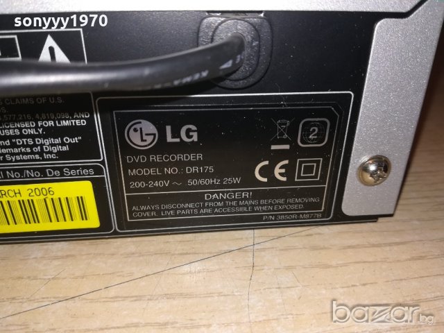 lg dr175 dvd recorder+remote control-внос швеицария, снимка 18 - Ресийвъри, усилватели, смесителни пултове - 20164291