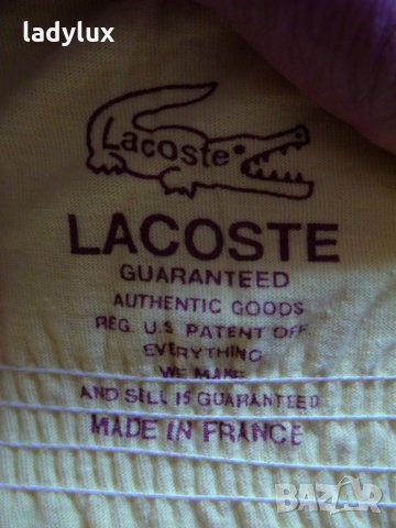 LACOSTE, Нов Оригинален потник, размер S/M. Код 229, снимка 5 - Потници - 22477715