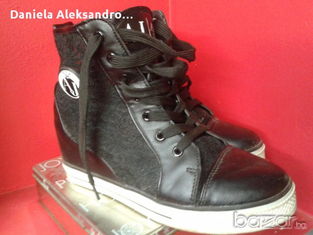 ARMANI-летни кецове от кожа и дантела