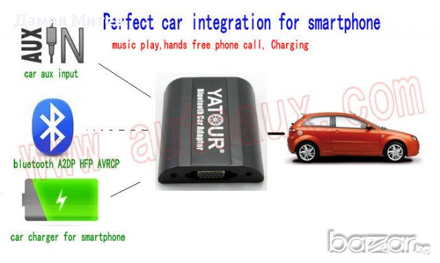 Yatour Bluetooth Hands-free BTA за всички автомобили, снимка 3 - Аксесоари и консумативи - 11862427