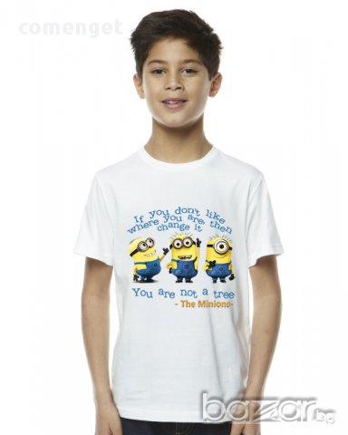ХИТ! Детски тениски THE MINIONS / МИНЬОНИ с уникален принт! Поръчай модел с ТВОЯ идея!