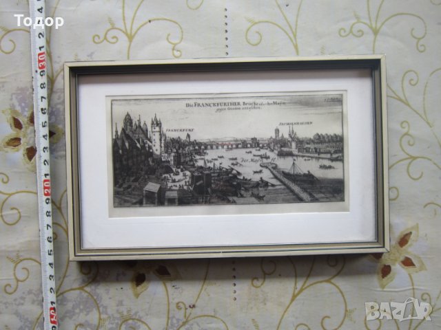 Уникална немска стара картина върху тъкана коприна , снимка 2 - Картини - 25406760