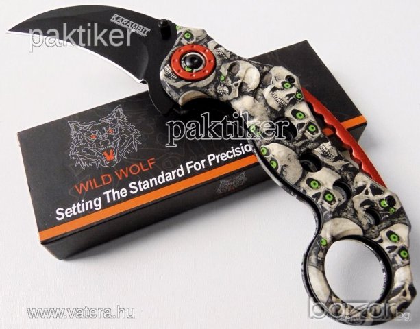 Карамбит Wild Wolf /черепи/, снимка 9 - Ножове - 17297641