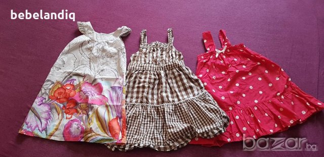 Лети рокли и нови къси панталонки, 98-104, снимка 1 - Детски рокли и поли - 21286864