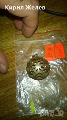 Старинна бронзова висулка медальон -360, снимка 3 - Колекции - 24066207