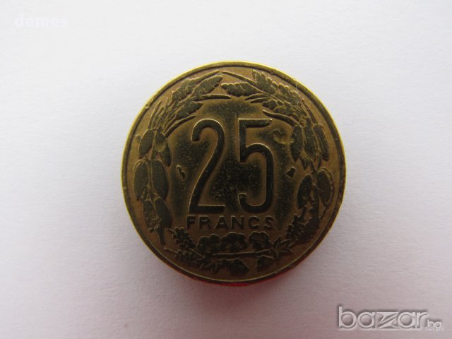 Централни Африкански Щати - 25 франка, 1996 г. - 183m , снимка 2 - Нумизматика и бонистика - 17420753