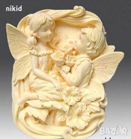 Влюбена двойка с крила сватба Дълбока форма силиконов молд калъп за сапун гипс