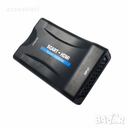 Конвертор SCART към HDMI 1080P Видео аудио сигнал адаптер, снимка 2 - Друга електроника - 20325451