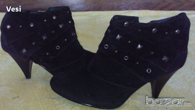 Велурени боти, снимка 2 - Дамски боти - 17074429