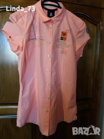Дам.риза-"GAASTRA"-/памук/,цвят-праскова. Закупена от Италия., снимка 11 - Ризи - 22994473