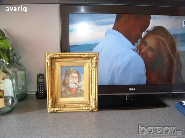 Гоблен - Стареца с лула , снимка 4 - Гоблени - 12618357