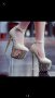 Златни високи обувки с шипове, снимка 1 - Дамски ежедневни обувки - 16900230