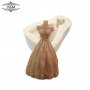 Дамска рокля на манекен силиконов молд форма калъп фондан молд гипс сапун шоколад