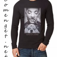 New! Уникалнa мъжка блуза Will Smith 'LIFE IS A JOKE''. Бъди различен, поръчай модел По Твой дизайн!, снимка 1 - Блузи - 15866548