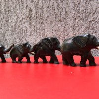 Четири слончета от рог на африкански бивол, снимка 5 - Антикварни и старинни предмети - 12728955