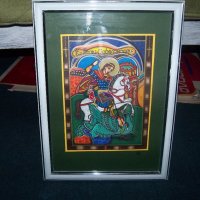 "Свети Георги" картина от художничката Искра Асенова, снимка 12 - Картини - 22186499