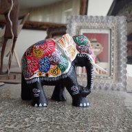 статуетка дървен слон от Шри Ланка, снимка 1 - Статуетки - 17506563