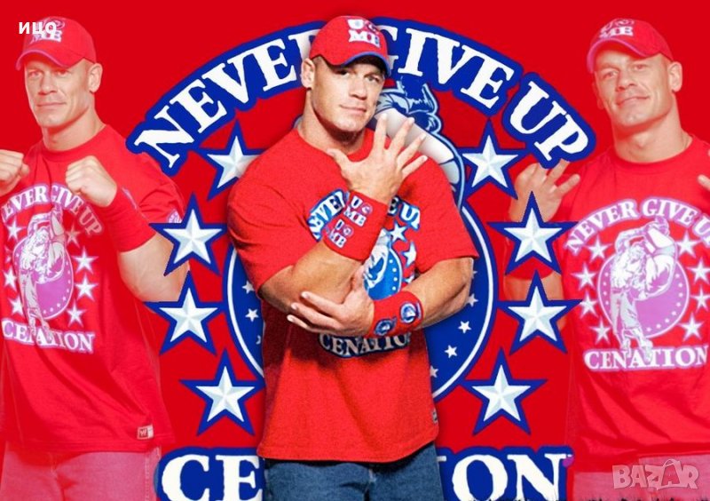 Тениска WWE Кеч John Cena Джон Сина "Never Give up Cenation"мъжки,детски, снимка 1