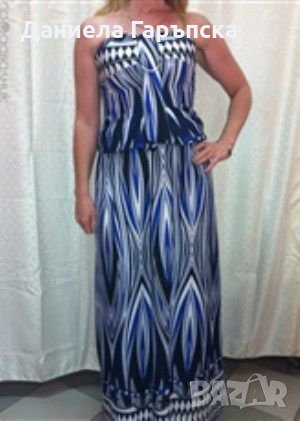 Дълга синя рокля, снимка 1
