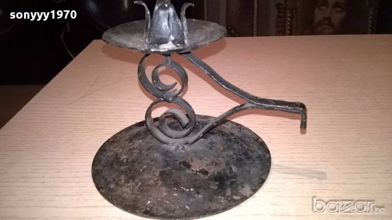 Метален свещник-17х13см, снимка 1