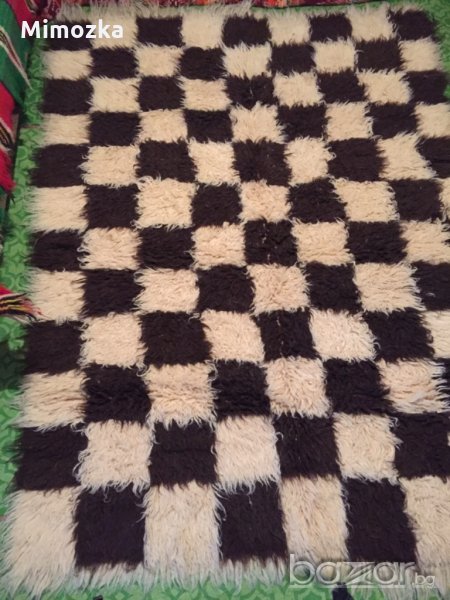 Халище на квадрати черно и бяло!, снимка 1