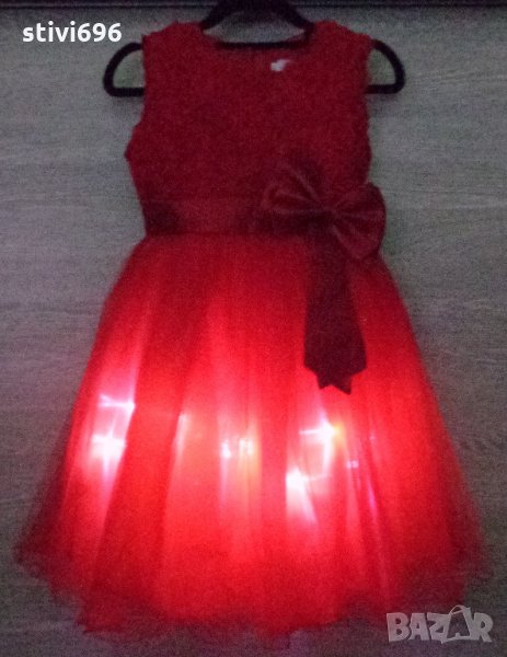 Детска рокля светеща, 7 цвята Размери 90 / 100 / 120 / 160, снимка 1