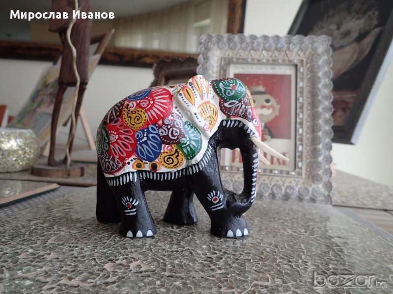 статуетка дървен слон от Шри Ланка, снимка 1