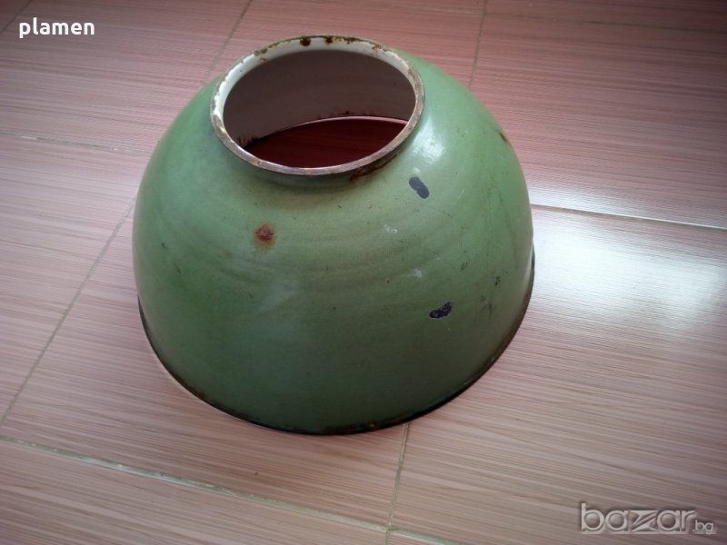 Рефлектор от стара емайлирана лампа- емайлирана лампа, снимка 1