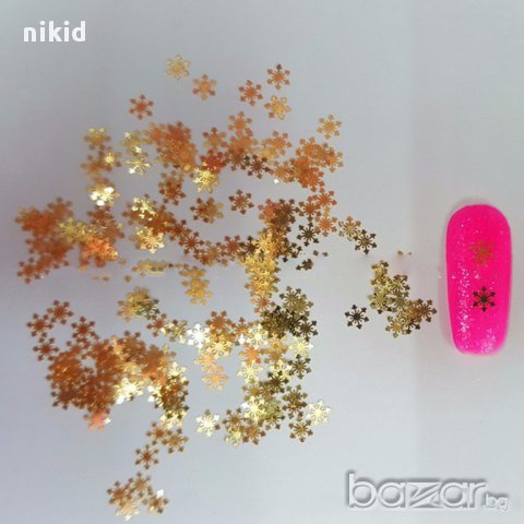 100 бр снежинки фини декорации за нокти маникюр
