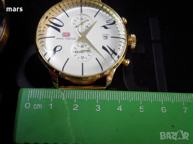 Мъжки позлатен часовник хронограф, снимка 10 - Мъжки - 21596642
