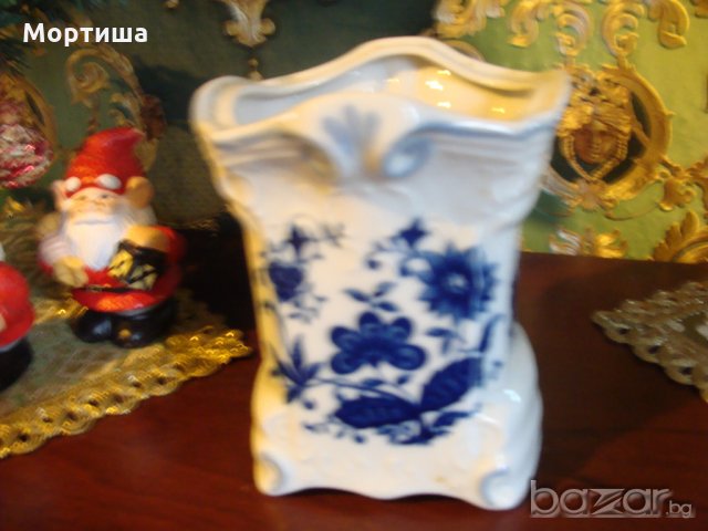    "Син лук "ваза порцелан, снимка 4 - Вази - 20309958
